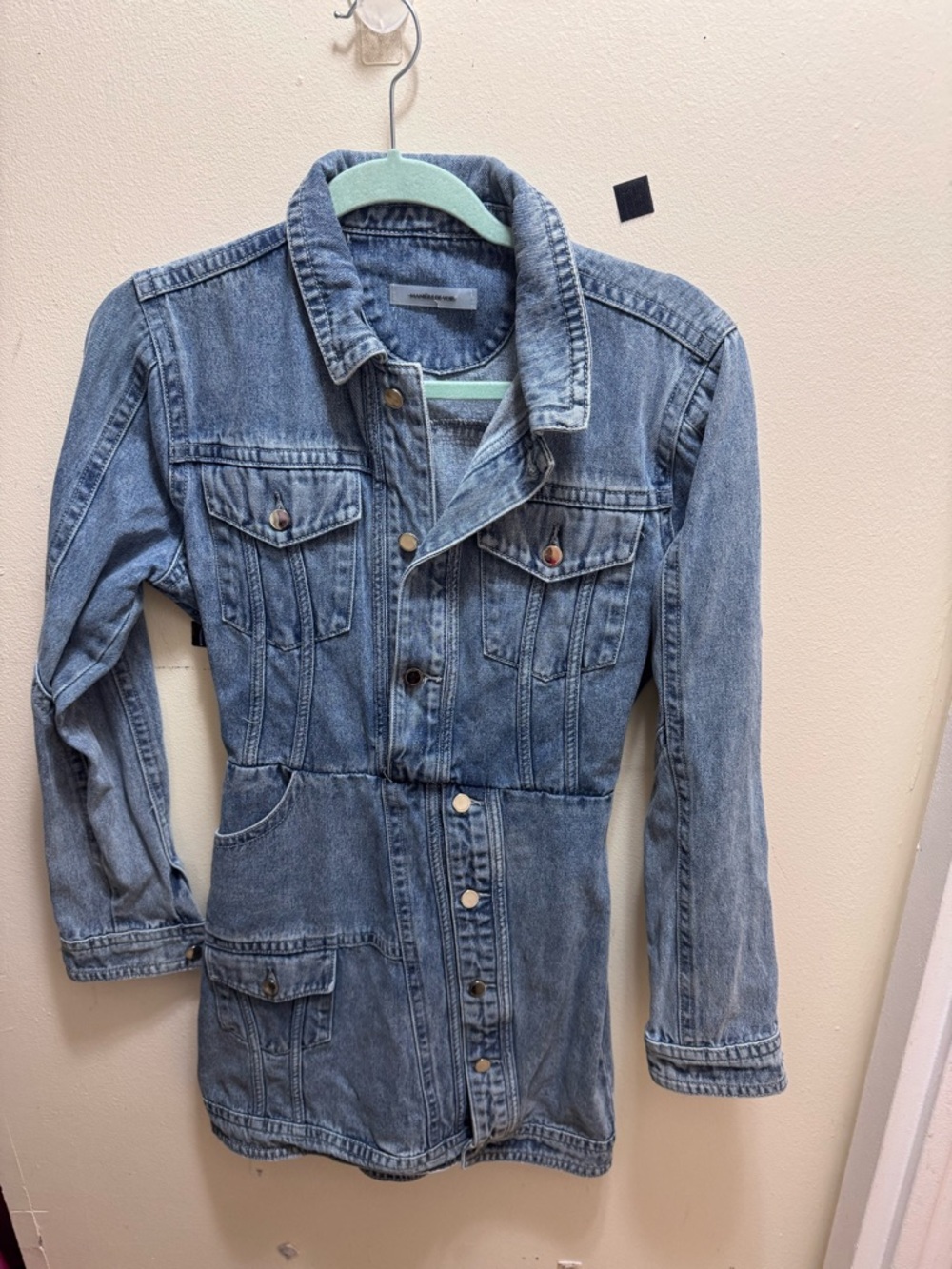 Manière De Voir Faded Blue Denim Jacket Dress size 4
